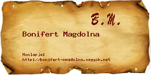 Bonifert Magdolna névjegykártya